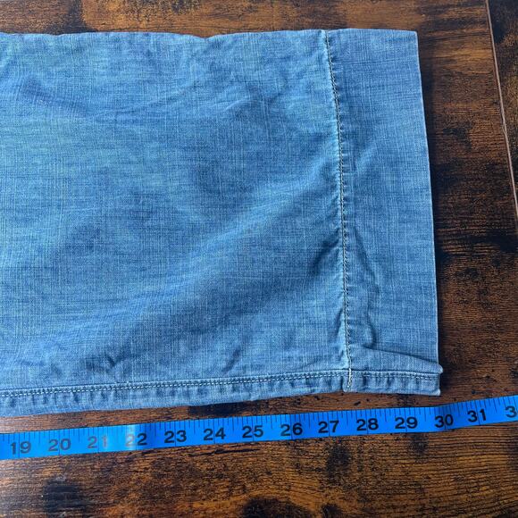 GAP Women's Drawstring Wide Leg Jeans Size 16 Blue Denim Casual Coastal Preppy - Picture 8 of 8